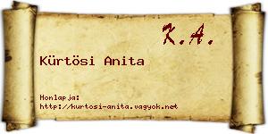 Kürtösi Anita névjegykártya